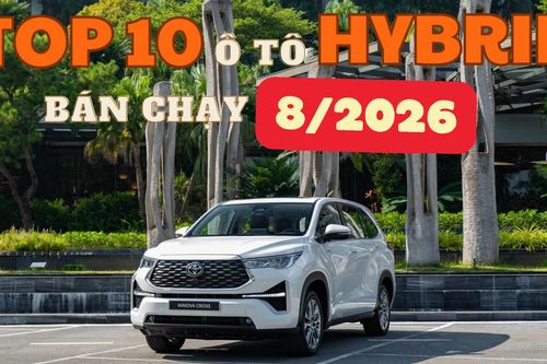 TOP 10 ô tô hybrid bán chạy tháng 8