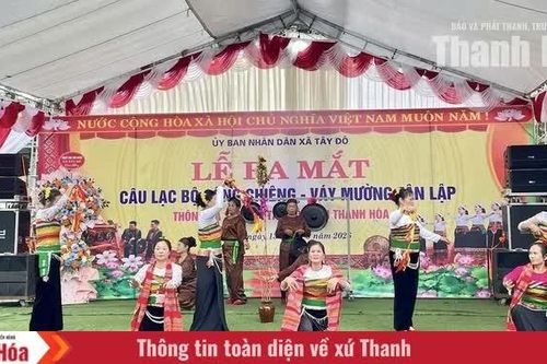 Xã Tây Đô ra mắt Câu lạc bộ Cồng chiêng - Váy Mường Tân Lập