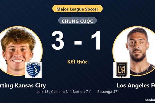Thắng Los Angeles FC 3-1, Sporting Kansas City cùng đối thủ giành vé vào vòng 1/16