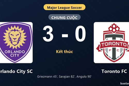 Thống kê trận đấu Orlando City SC 3-0 Toronto FC: Orlando City SC thắng đậm thuyết phục