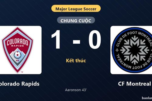 Thống kê trận đấu Colorado Rapids 1-0 CF Montreal: Paxten Aaronson tỏa sáng, Colorado Rapids giành trọn 3 điểm