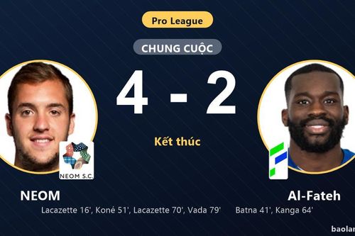 Hạ Al-Fateh 4-2, NEOM bám đuổi nhóm đầu trong khi đối thủ chìm ở nhóm cuối