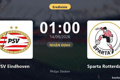 Nhận định PSV Eindhoven vs Sparta Rotterdam: Cơ hội bám đuổi ngôi đầu