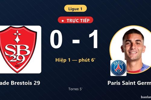 TRỰC TIẾPTrực tiếp Stade Brestois 29 vs Paris Saint Germain: Paris Saint Germain mở tỷ số