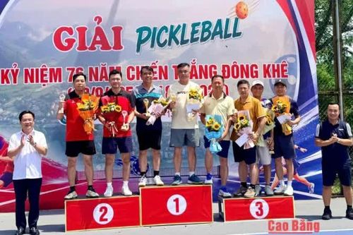 100 vận động viên tham gia Giải Pickleball kỷ niệm 76 năm Chiến thắng Đông Khê