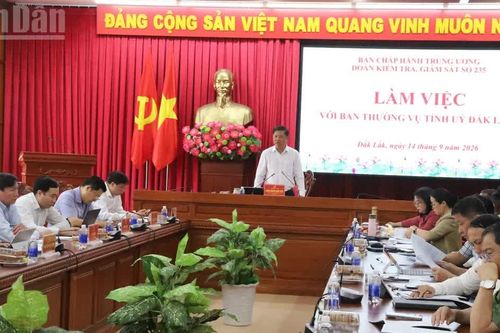 Thông qua dự thảo báo cáo kiểm tra, giám sát năm 2026 (đợt 3) đối với Ban Thường vụ Tỉnh ủy Đắk Lắk
