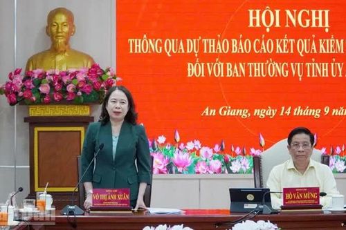 Bộ Chính trị, Ban Bí thư thông qua Dự thảo báo cáo kiểm tra, giám sát đối với Ban Thường vụ Tỉnh ủy An Giang