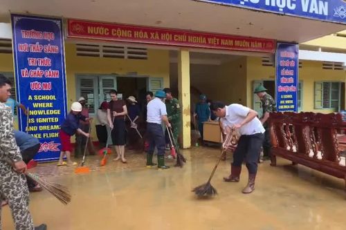 Nhiều trường học ở Quảng Trị cho học sinh nghỉ học do ảnh hưởng mưa lũ