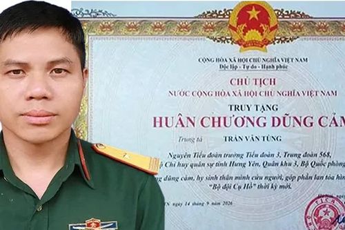Chủ tịch nước truy tặng Huân chương dũng cảm đối với Trung tá Trần Văn Tùng