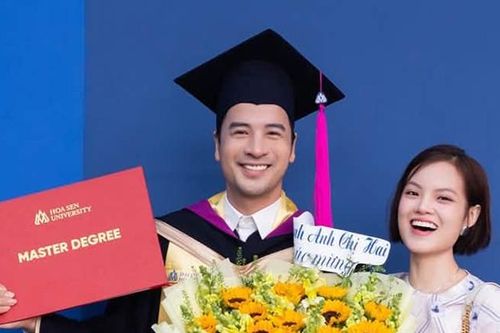 Diễn viên Đoàn Minh Tài nhận bằng thạc sĩ, vợ kém 16 tuổi cũng đón tin vui cùng ngày