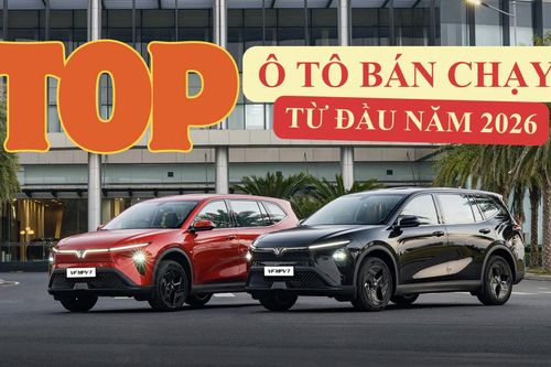 TOP 10 ô tô bán chạy từ đầu năm 2026