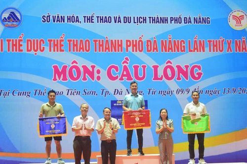 Giải cầu lông Đại hội Thể dục thể thao thành phố Đà Nẵng: Phường Hòa Cường xếp Nhất toàn đoàn