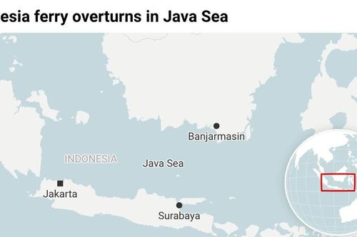 Phà Indonesia gặp nạn giữa biển Java, chiến dịch cứu hộ tiếp tục