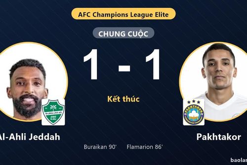 Buraikan giải cứu Al-Ahli Jeddah, Pakhtakor đánh rơi chiến thắng phút cuối