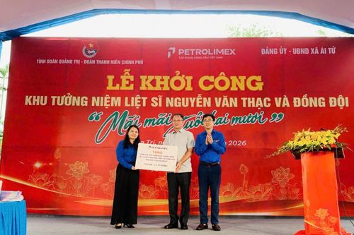 Petrolimex tài trợ 2,8 tỷ đồng xây dựng Khu tưởng niệm liệt sĩ Nguyễn Văn Thạc và đồng đội