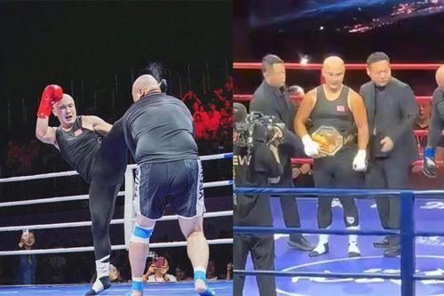 'Đệ nhất Thiếu Lâm' Nhất Long hạ gục lực sĩ 150 kg, giành đai vô địch ở tuổi 39