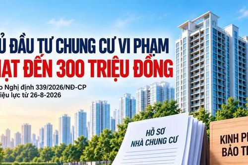 Chủ đầu tư chung cư vi phạm-Phạt cao nhất đến 300 triệu đồng