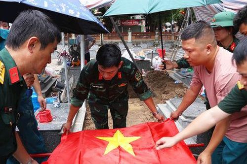 Xã Phúc Thịnh hoàn thành lấy mẫu hài cốt liệt sĩ để giám định ADN