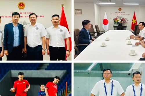 Đại tá Nguyễn Tiến Đạt thăm Tổng lãnh sự quán Việt Nam tại Osaka, động viên CLB Công an Hà Nội