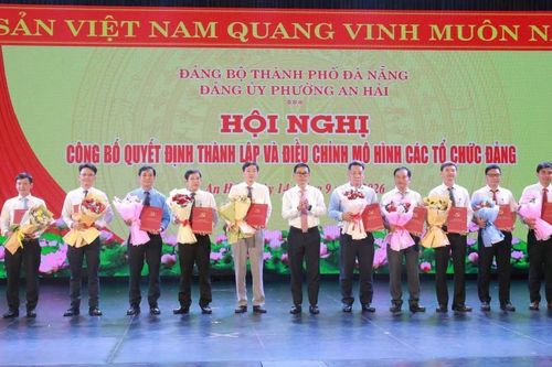 Công bố các quyết định về sắp xếp, điều chỉnh mô hình tổ chức Đảng tại phường An Hải