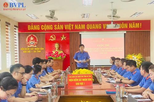 VKSND khu vực 1 - Hà Tĩnh tổ chức thi tìm hiểu các quy định mới của Đảng