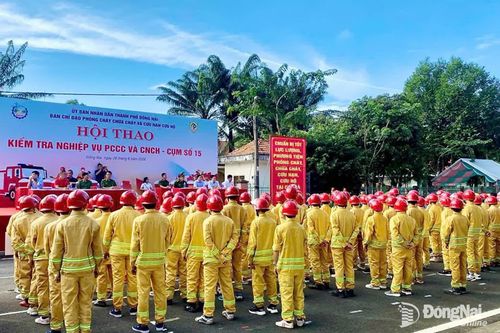Hội thao kiểm tra nghiệp vụ PCCC - Nâng cao năng lực phòng cháy, chữa cháy tại các cơ sở trên địa bàn thành phố Đồng Nai