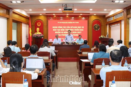 Sở Giáo dục và Đào tạo tỉnh Khánh Hòa làm việc với UBND phường Nha Trang