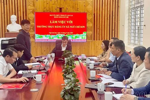 Ban Tổ chức Tỉnh ủy giám sát công tác tổ chức xây dựng Đảng tại Ngũ Chỉ Sơn