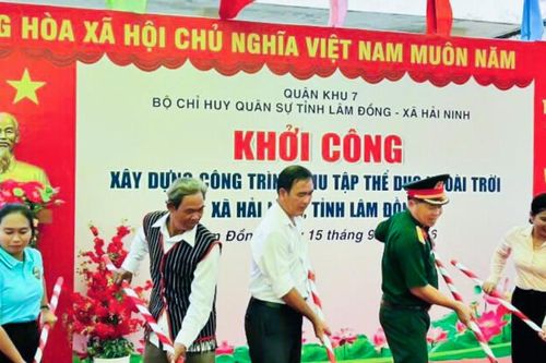 Khởi công công trình thể dục ngoài trời tại xã Hải Ninh