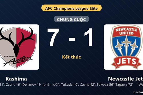 Thống kê trận đấu Kashima 7-1 Newcastle Jets: Kashima thắng đậm thuyết phục