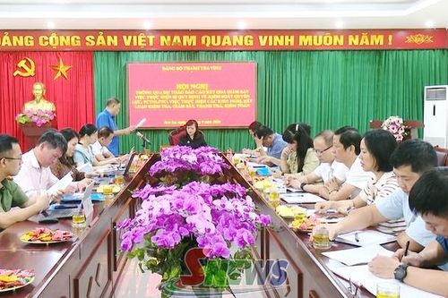 Hội nghị thông qua dự thảo báo cáo kết quả giám sát đối với Đảng ủy Thanh tra tỉnh