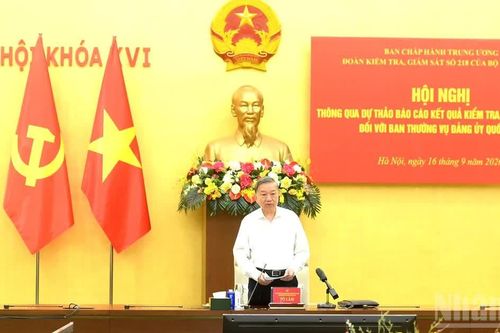 [Ảnh] Tổng Bí thư, Chủ tịch nước Tô Lâm chủ trì Hội nghị thông qua kết quả kiểm tra giám sát đối với Ban Thường vụ Đảng ủy Quốc hội