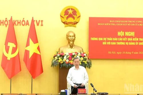 Thông qua kết quả kiểm tra, giám sát đối với Ban Thường vụ Đảng ủy Quốc hội