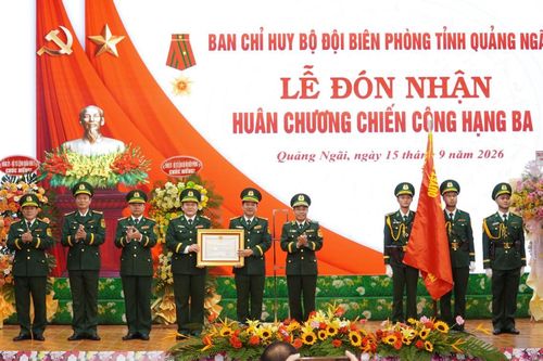BĐBP Quảng Ngãi đón nhận Huân chương Chiến công hạng Ba