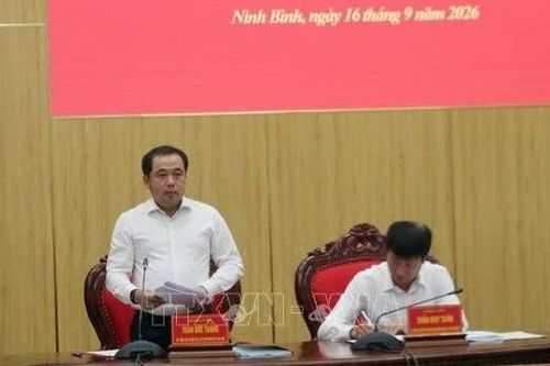 Đoàn kiểm tra, giám sát làm việc với Ban Thường vụ Tỉnh ủy Ninh Bình