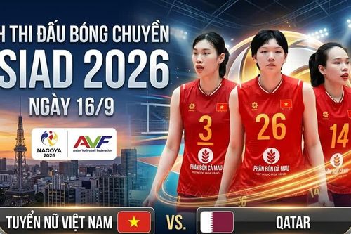 Lịch thi đấu bóng chuyền ASIAD 2026 ngày 16/9: Tuyển nữ Việt Nam chạm trán Qatar