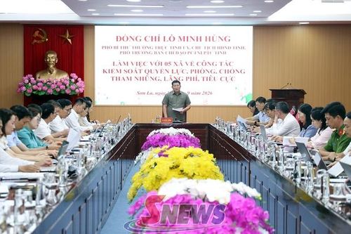 Đồng chí Phó Bí thư Thường trực Tỉnh ủy làm việc với các xã về công tác kiểm soát quyền lực và phòng, chống tham nhũng, lãng phí, tiêu cực