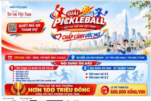 Hàng loạt các cặp vận động viên sẵn sàng tranh tài tại Giải Pickleball Tạp chí Trẻ em Việt Nam lần 1