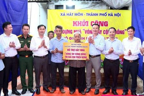 Xã Hát Môn khởi công 2 nhà 'Vòng tay cộng đồng'