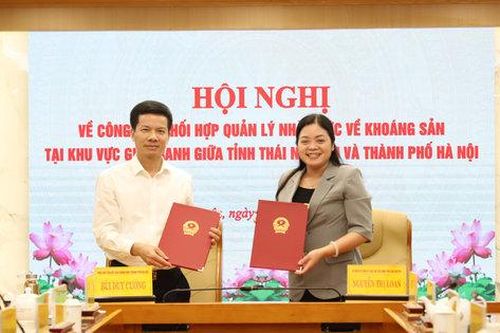 Hà Nội và Thái Nguyên ký kết Quy chế phối hợp quản lý khoáng sản