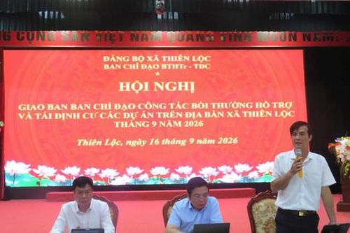 Xã Thiên Lộc tập trung đẩy nhanh giải phóng mặt bằng các dự án trọng điểm