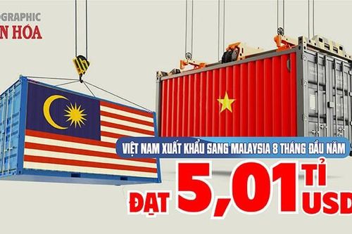 Malaysia mua 5 tỉ USD hàng Việt, điện tử tăng 151%