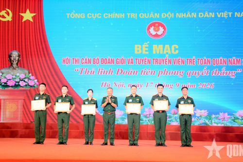 Thượng tướng Lê Quang Minh dự bế mạc Hội thi cán bộ Đoàn giỏi và tuyên truyền viên trẻ toàn quân năm 2026