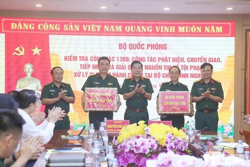 Thượng tướng Nguyễn Văn Gấu kiểm tra công tác 1389 tại Nghệ An