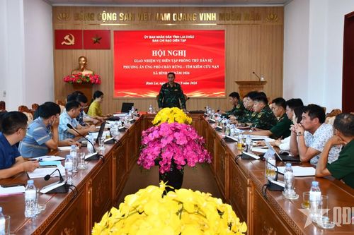 Lai Châu: Giao nhiệm vụ diễn tập phòng thủ dân sự phương án ứng phó cháy rừng và tìm kiếm cứu nạn xã Bình Lư