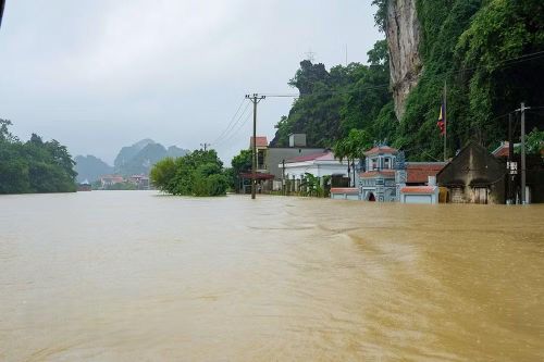 Ninh Bình cấm phương tiện qua đoạn đường ĐT.479 bị ngập