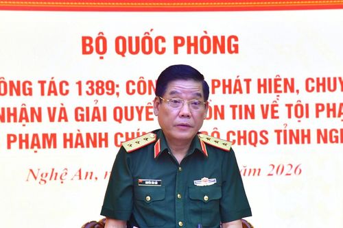 Thứ trưởng Bộ Quốc phòng kiểm tra công tác 1389 tại Nghệ An