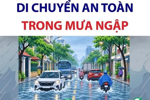 Di chuyển an toàn trong mưa ngập