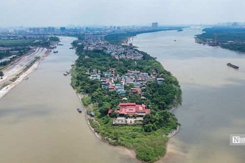 Toàn cảnh 2 cụm làng dự kiến di dời theo quy hoạch Trục đại lộ cảnh quan sông Hồng
