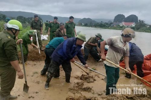 Xã Tống Sơn khẩn trương ứng phó mưa lũ, bảo đảm an toàn cho người dân